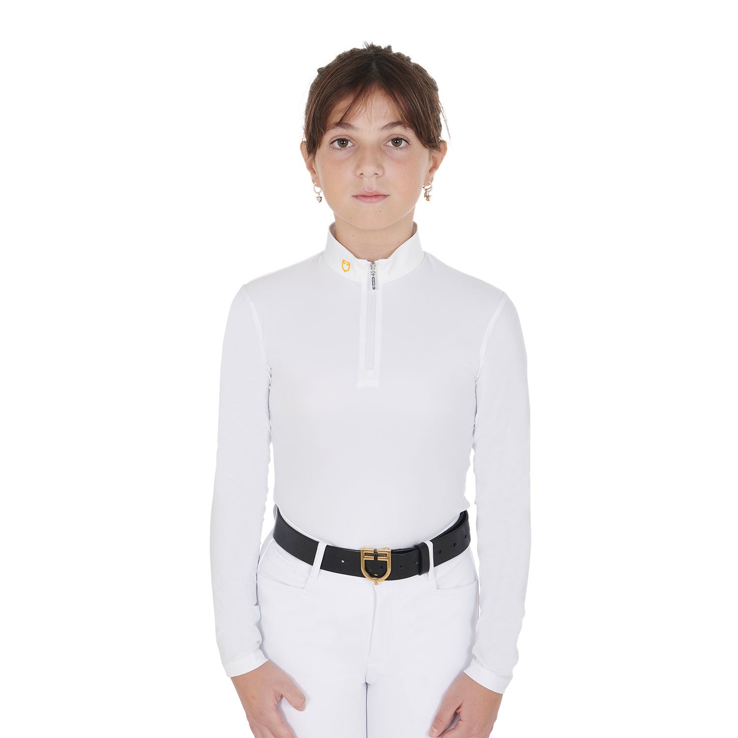 Breathable fleece equestrian polo for kids
