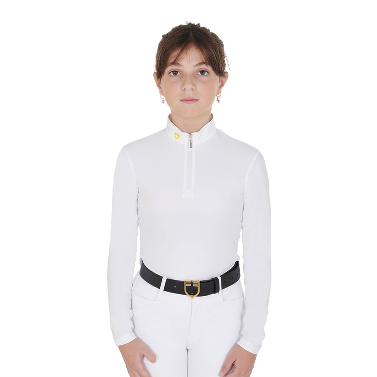 Breathable fleece equestrian polo for kids