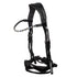 Anatomical leather bridle with padded headpiece and browband