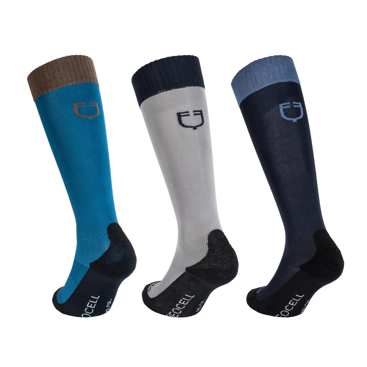 Technical equestrian socks with anti-shock comfort