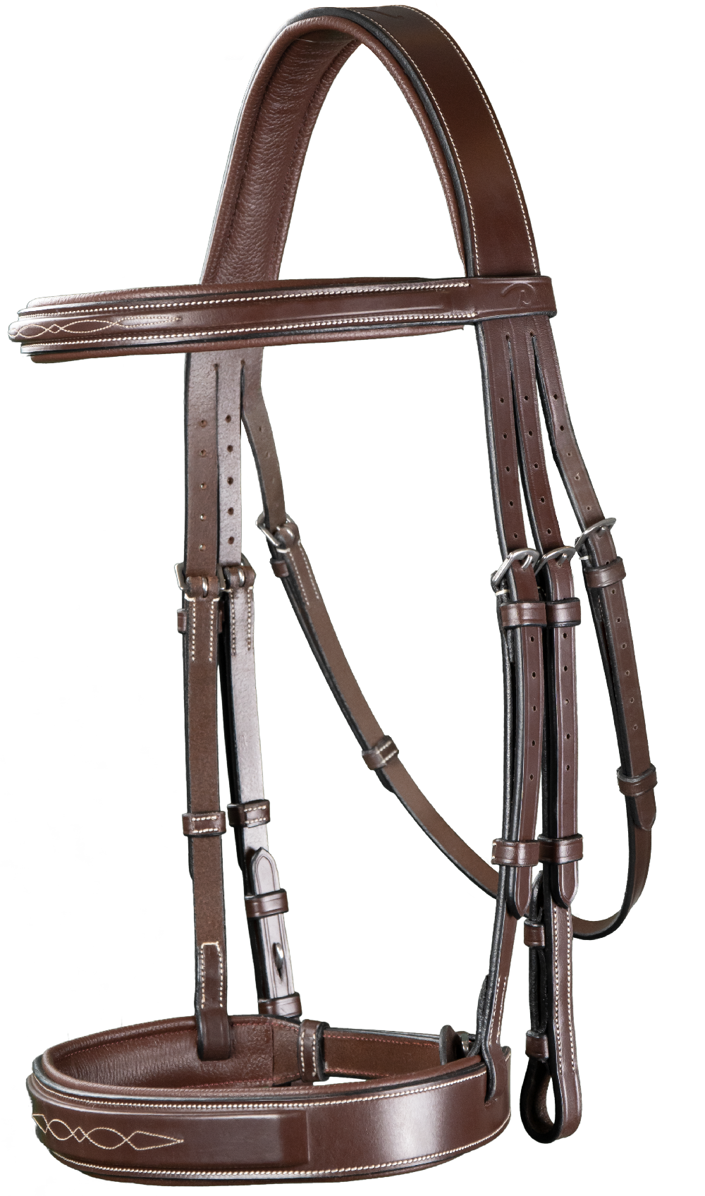 Extra wide noseband on hunter bridle