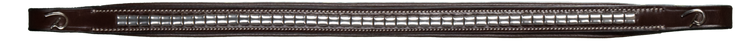 silver clincher browband with brown leather