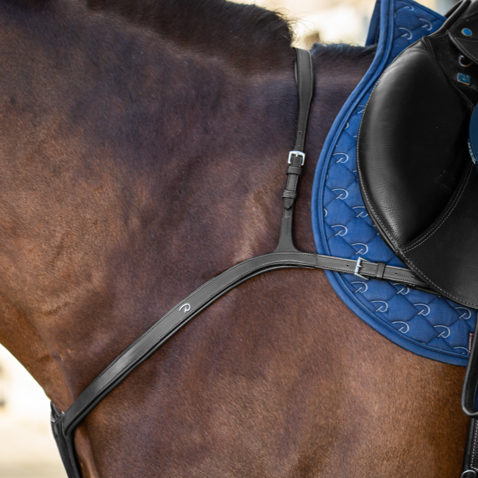 Breastplate that attaches to girth