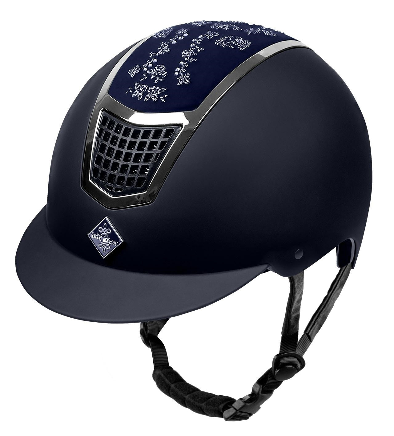 navy equestrian helmet