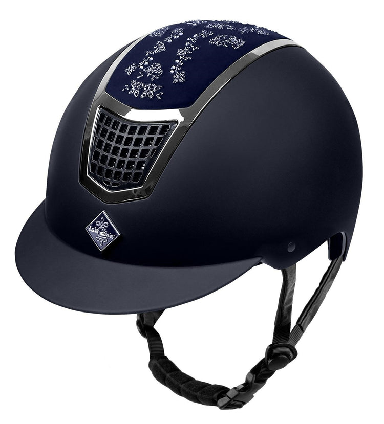 navy equestrian helmet