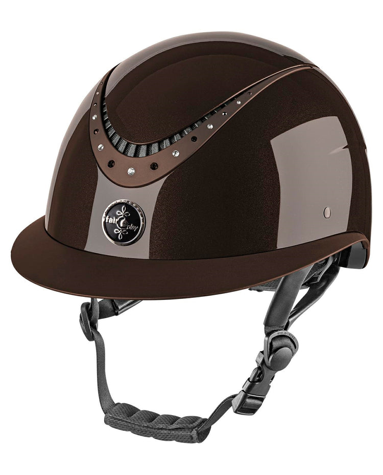 Shiny Brown Horse riding helmet