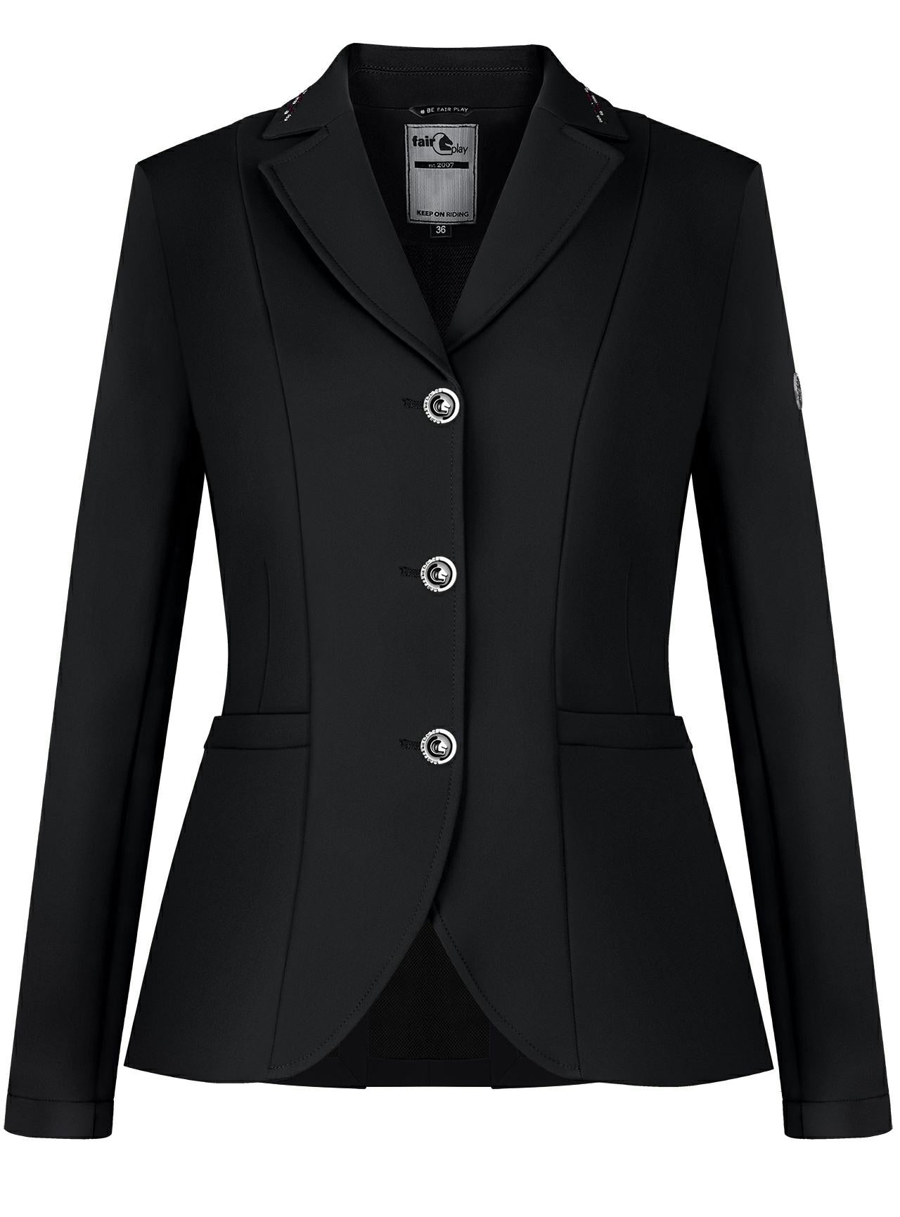 Black ladies competition jacket for dressage
