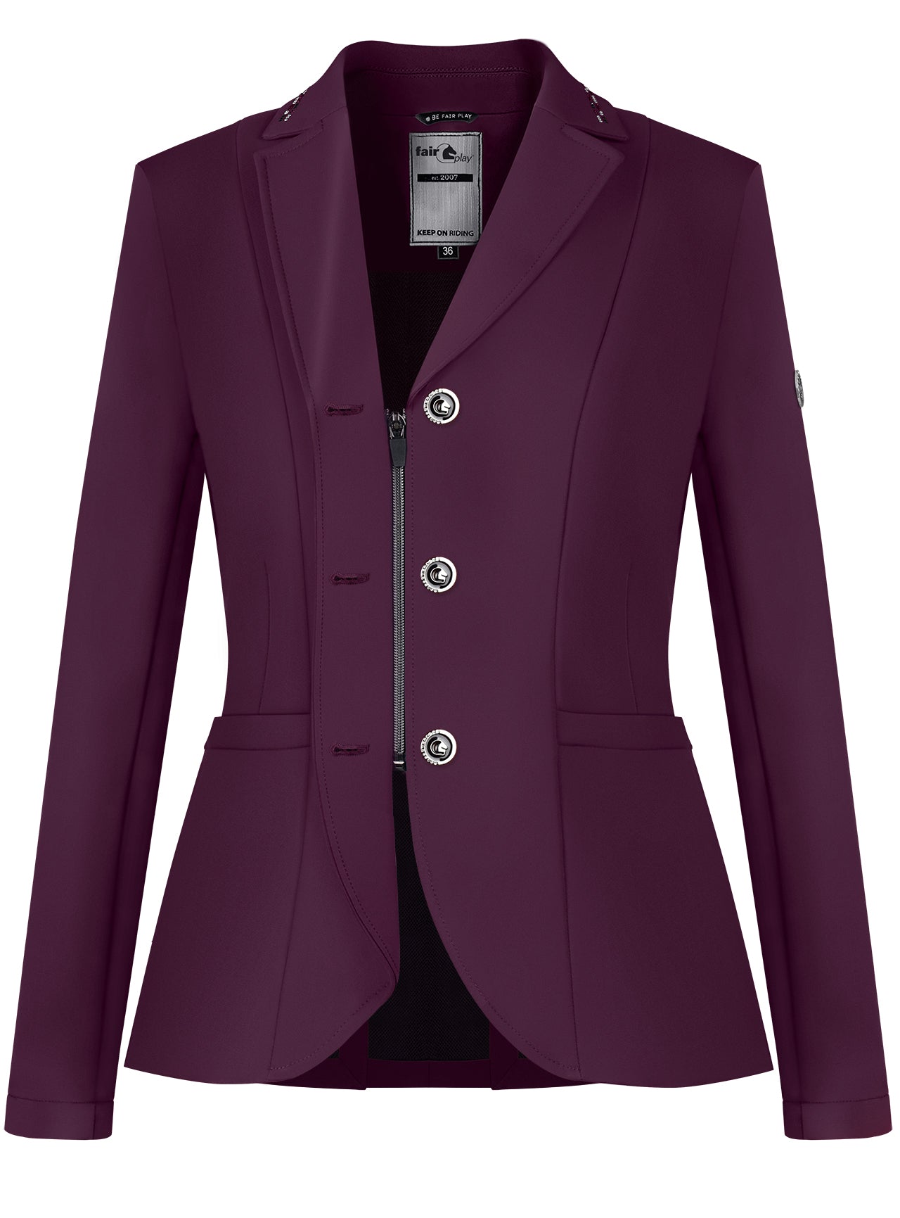 Ladies Show Jacket with inner zip in purple