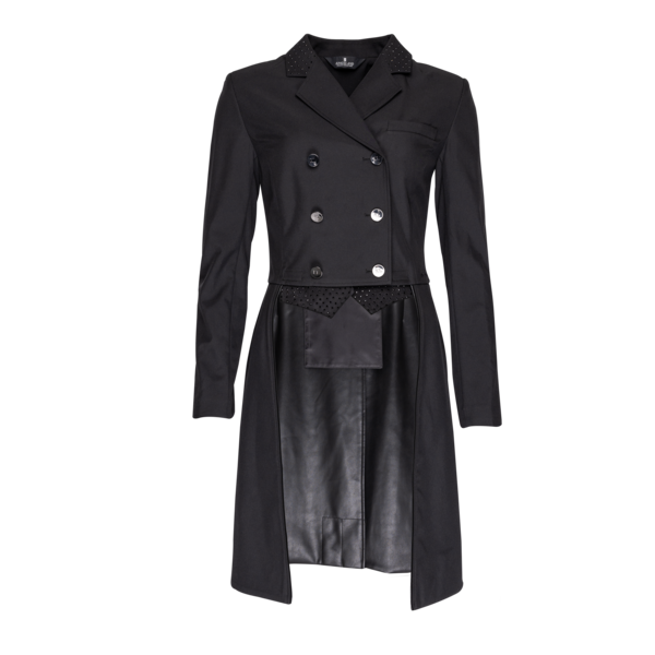 Elegant equestrian show coat with sparkle details black