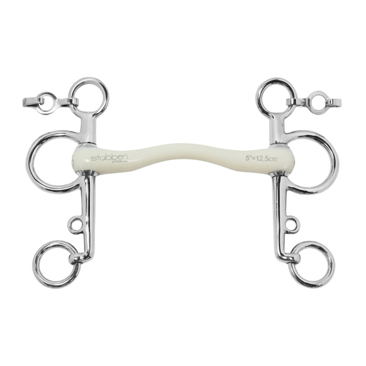 warm-contact Pelham bit for improved balance and responsiveness