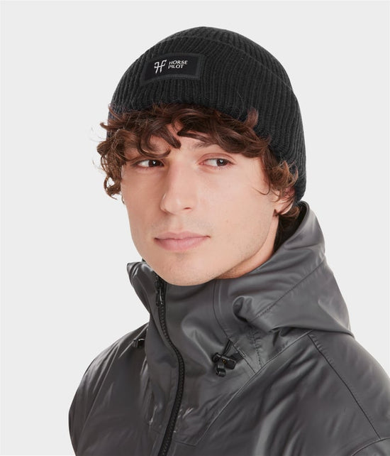 Breathable equestrian winter hat black