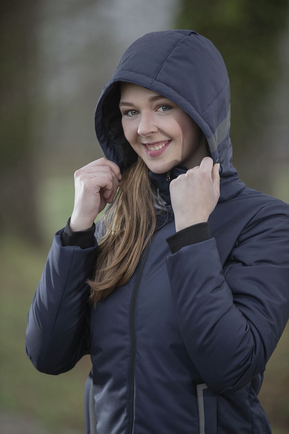 Heated equestrian riding parka