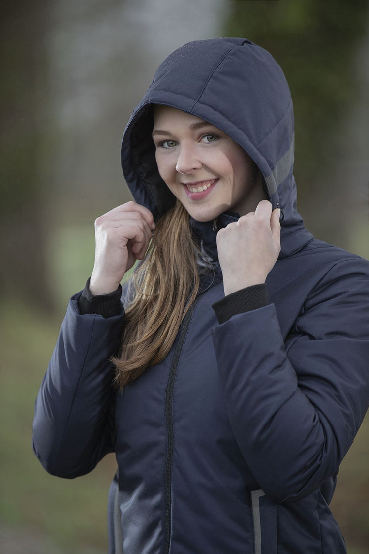 Heated equestrian riding parka