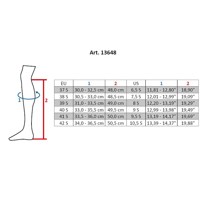 HKM maßen Tabelle Reitstiefel