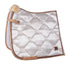Dressage saddle pad in white with shine