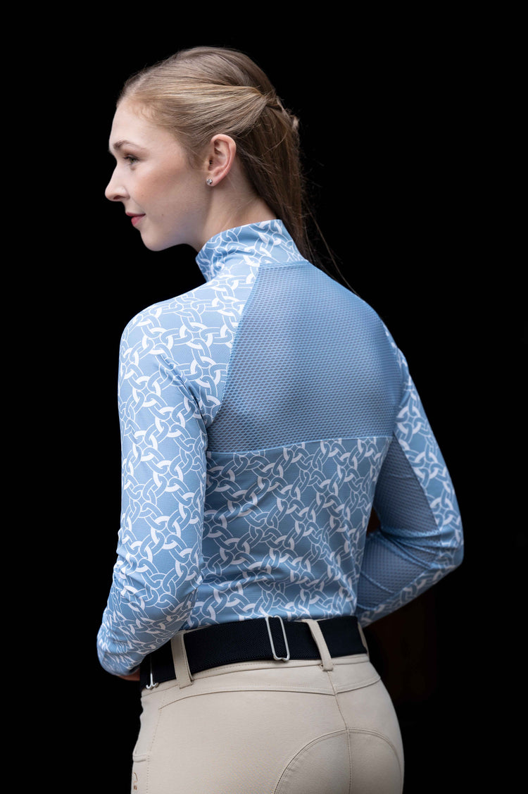 Equestrian summer shirt with mesh
