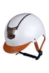 White equestrian helmets