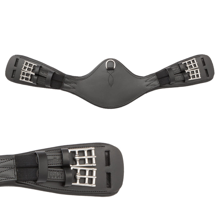 Anatomic leather dressage girth