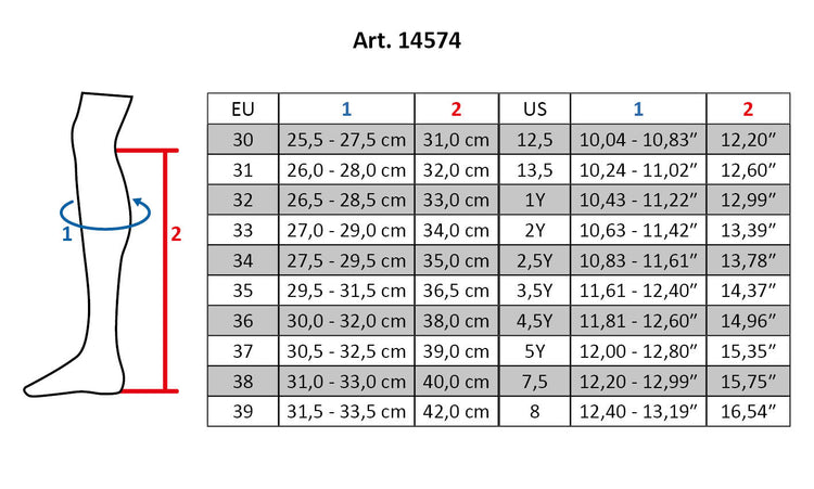 kids riding boots size chart