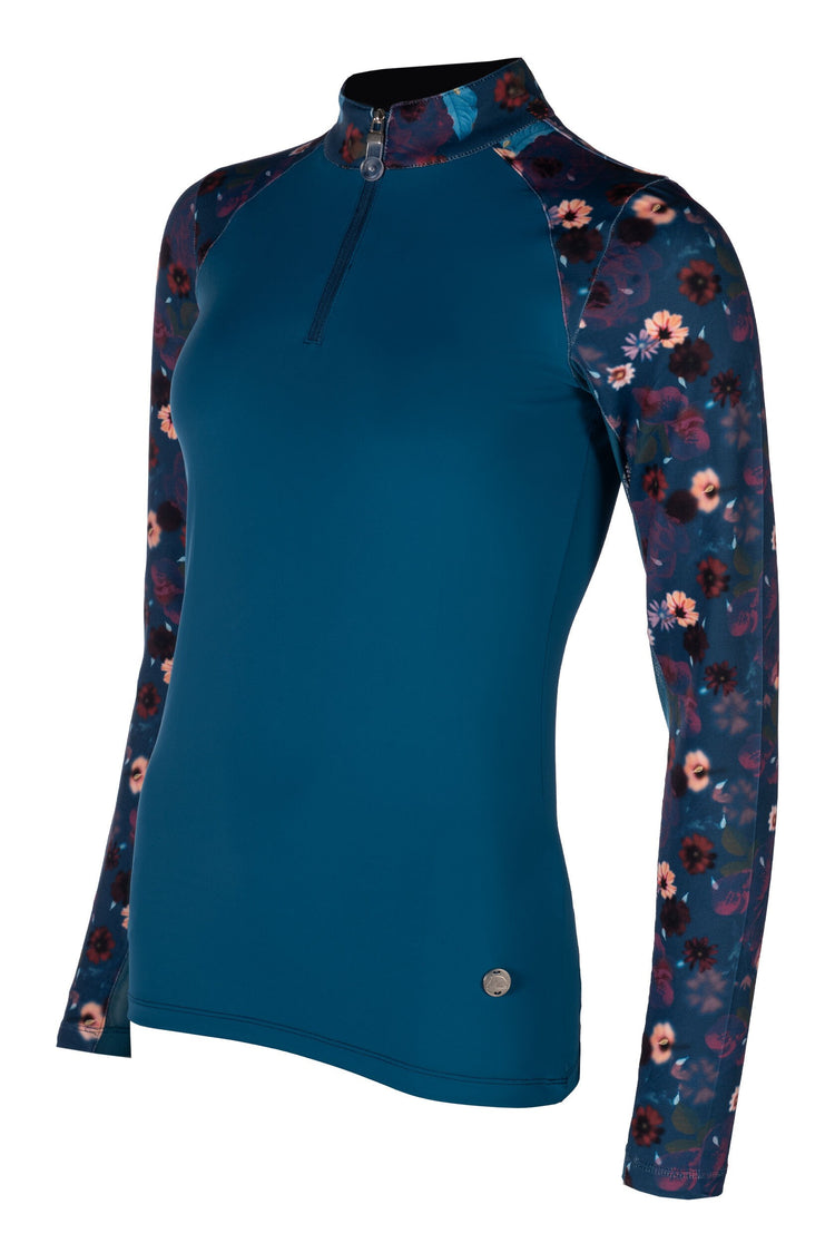 functional shirt essentials flower breathable riding shirt petrol