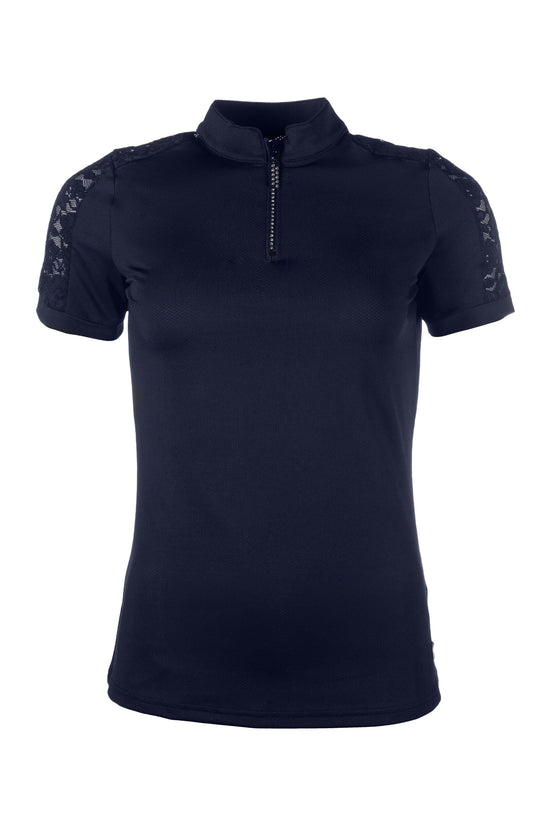 Navy horse riding shirt with lace