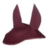 Burgundy mesh ear bonnet for horses