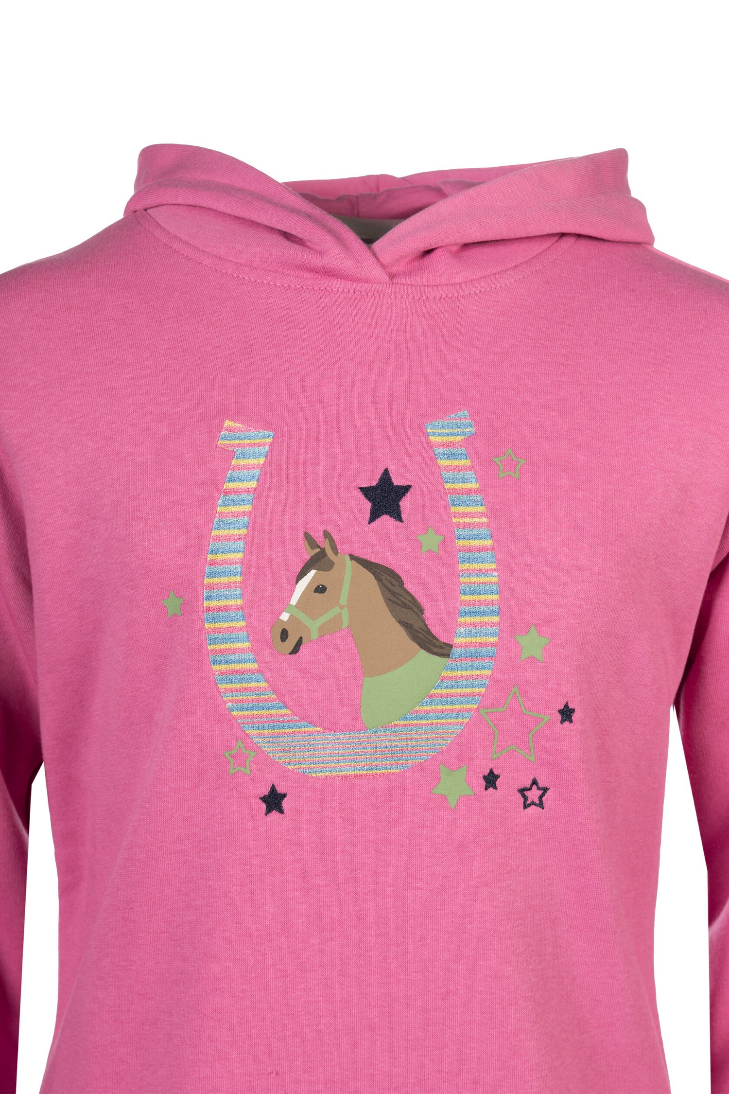cozy kids hoody with hood horse motif and soft fabric