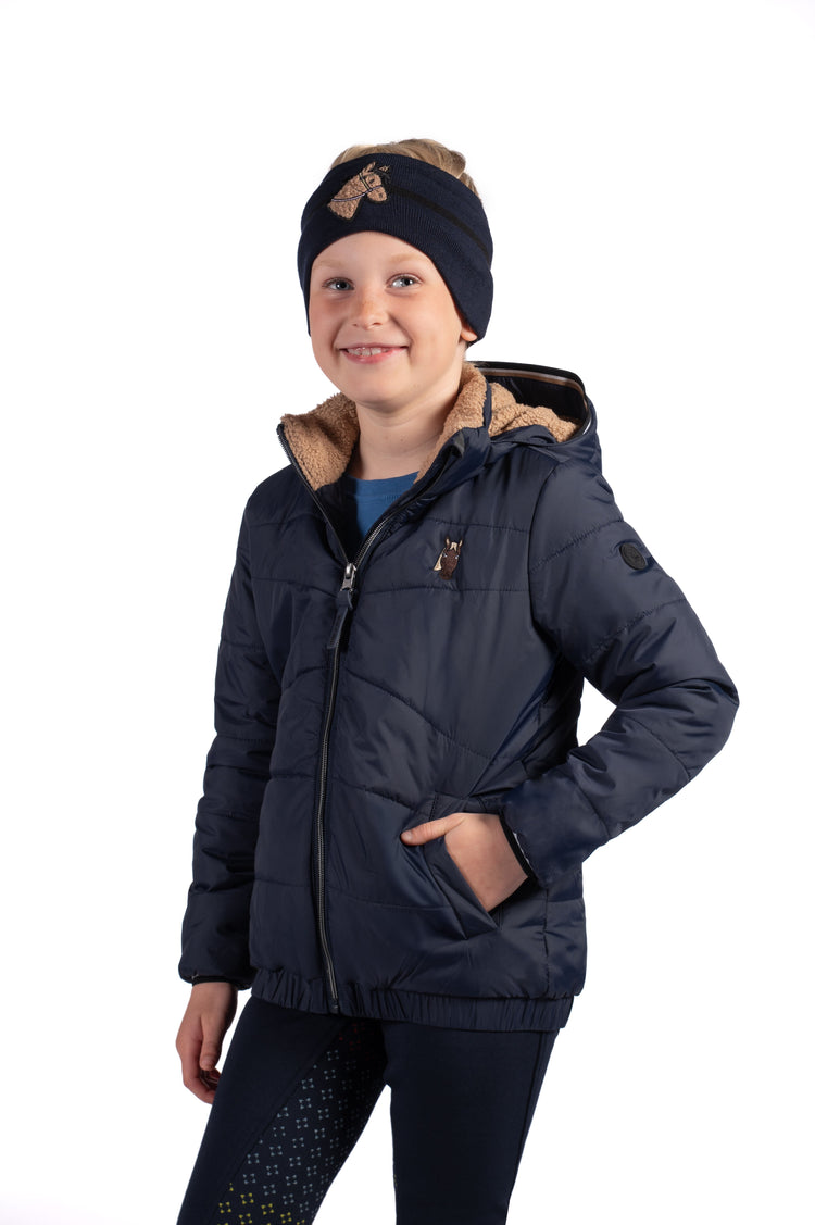 hkm kids equestrian jacket mia with rainbow reflective elements