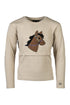 hkm kids riding shirt mia soft fabric brushed inside beige