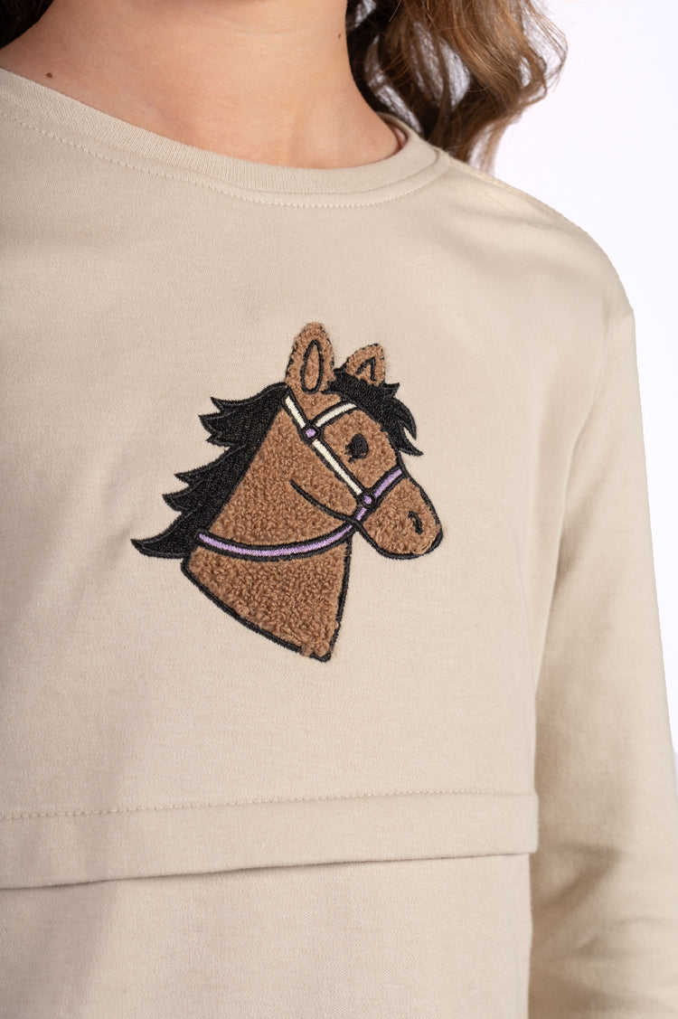 warm comfortable kids riding top with brushed fabric inside