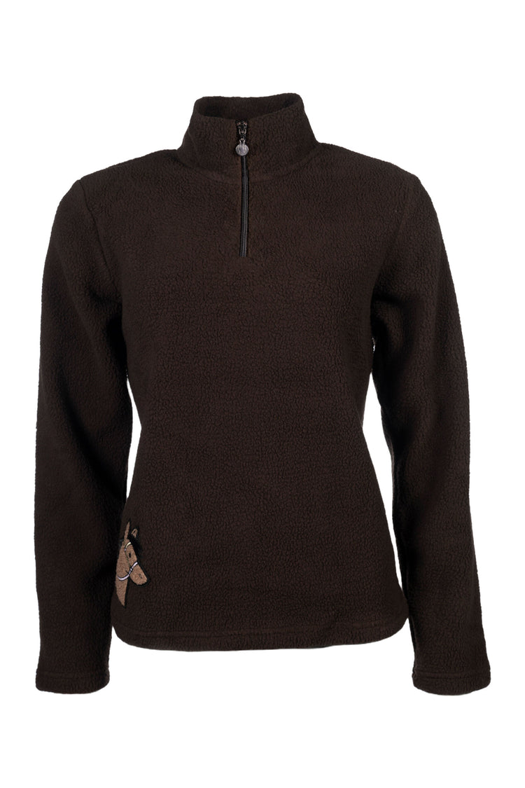 hkm children’s riding sweater mia with zip collar and insulation