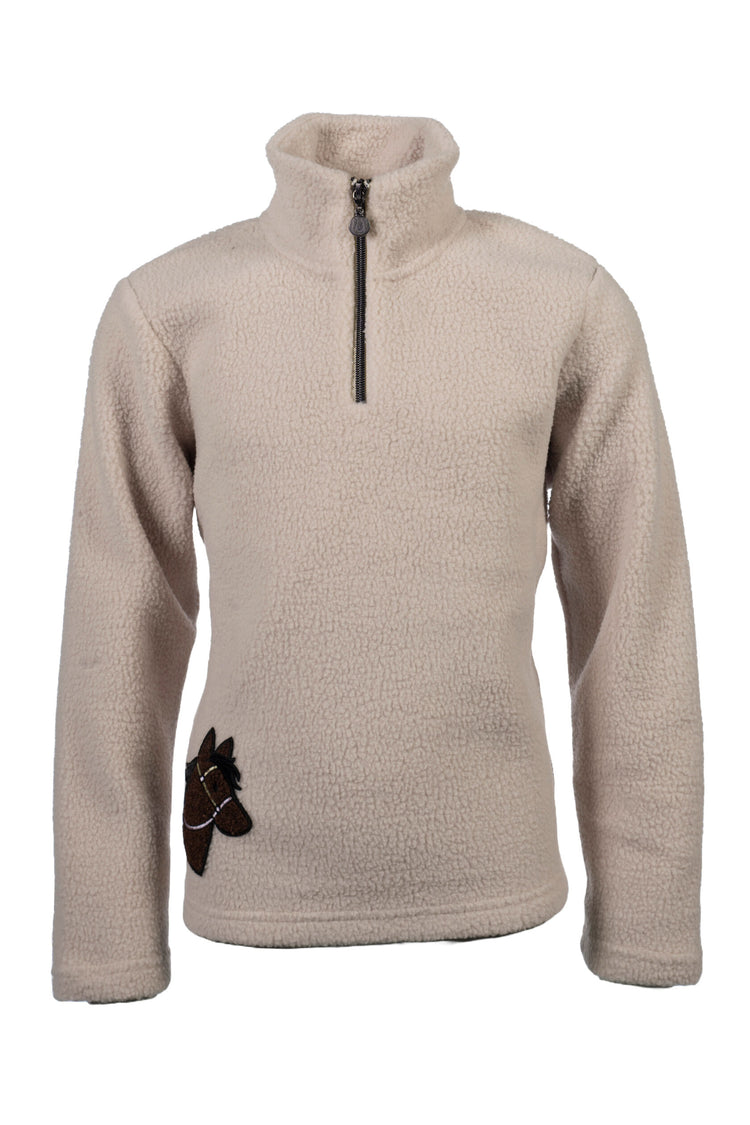 highly insulated kids equestrian sweater with stylish coloured tag