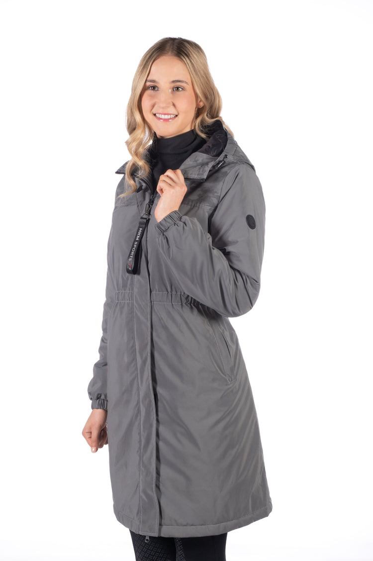 hkm riding coat washington with visor hood and back slit