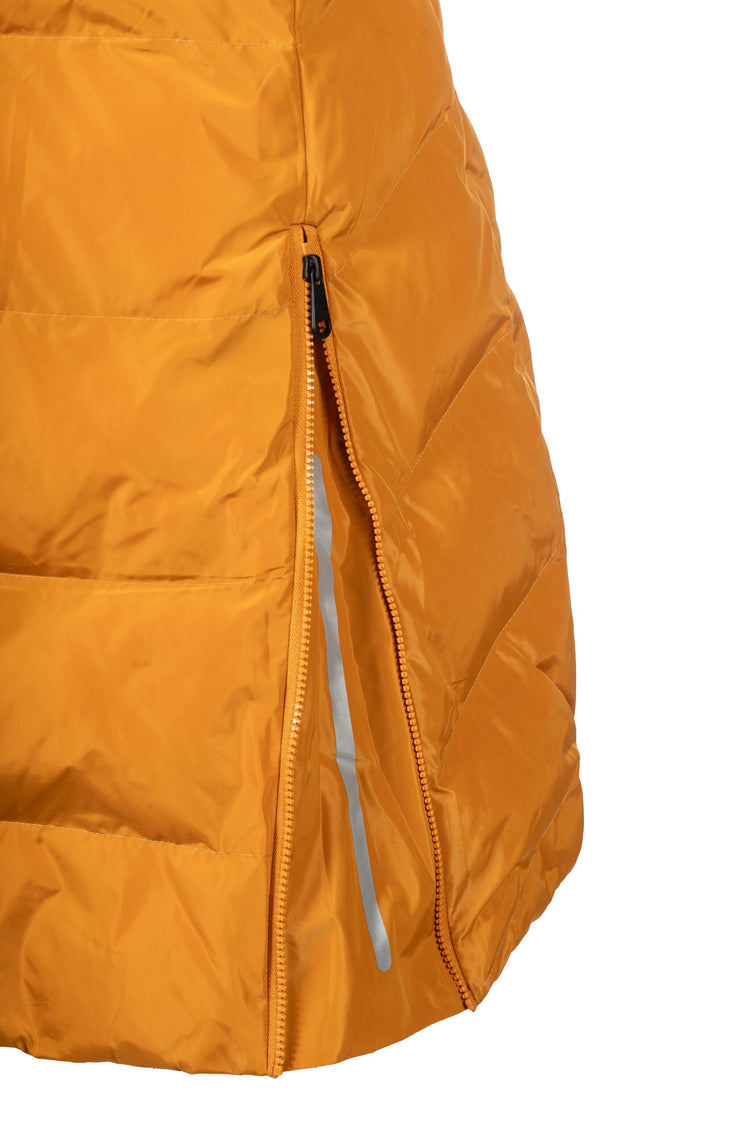 long riding slits vest orange