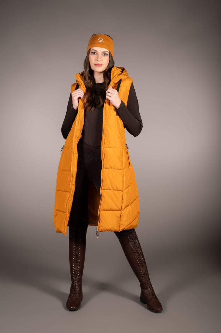 riding jacket with hoodie mustard
