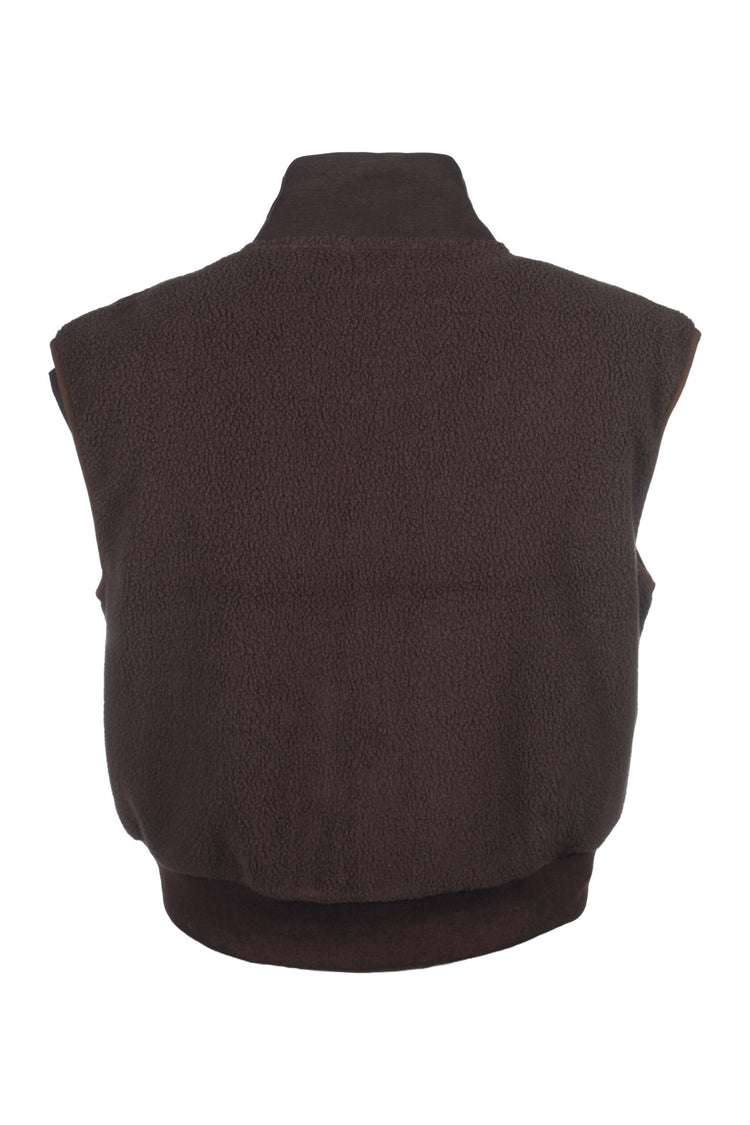 Cozy equestrian vest brown