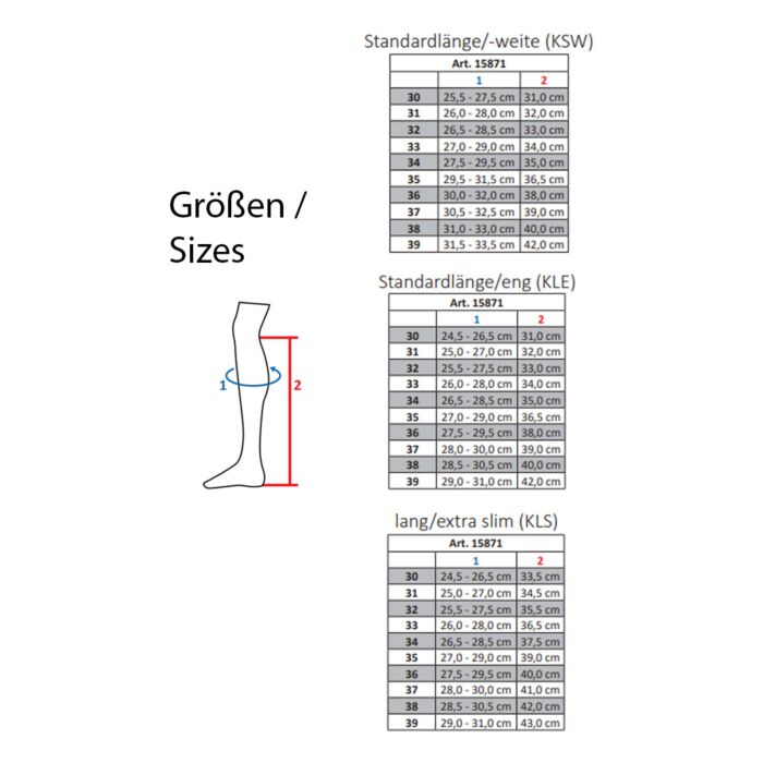Size CHart Glam Lace