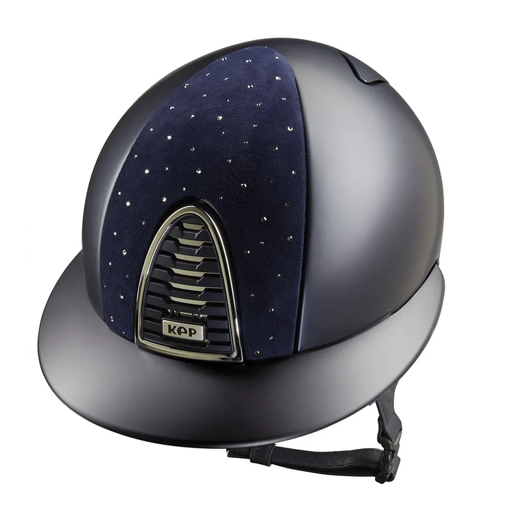 Blue Textile Polo Visor Helmet