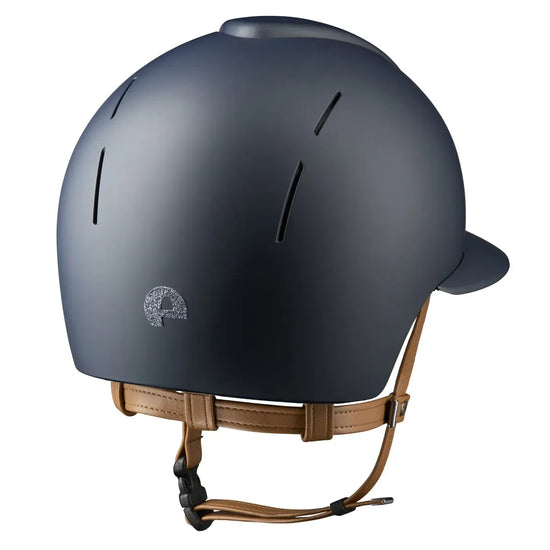 Textile equestrian helmet with extended sport visor