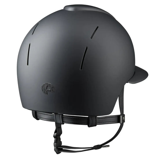 Textile equestrian helmet with Polo peak