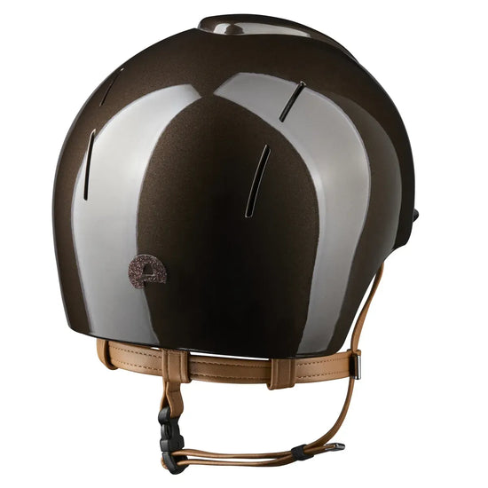KEP beige strap helmet with glitter star front insert