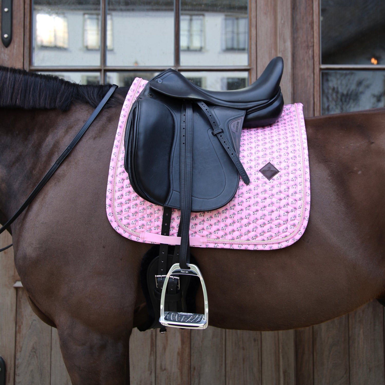 horse print saddle pad