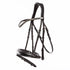Dressage bridle with dark grey browband
