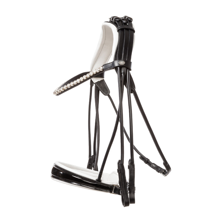 Weymouth bridle with rolled leather