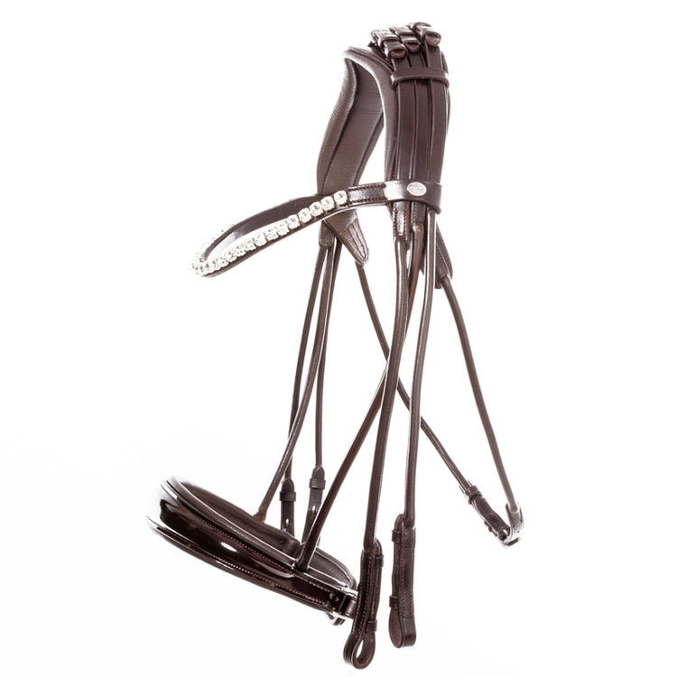 Double bridle with poll adjustment