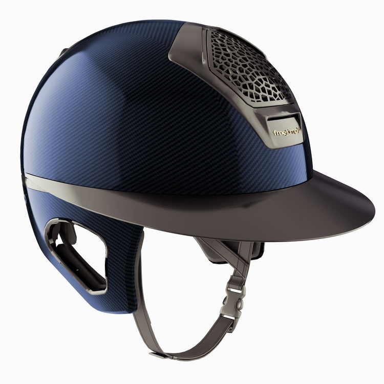 Blue Carbon Freejump Horse riding helmet