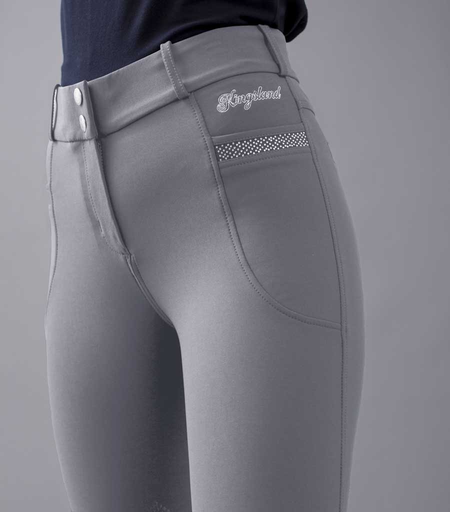 Kingsland light grey knee grip breeches