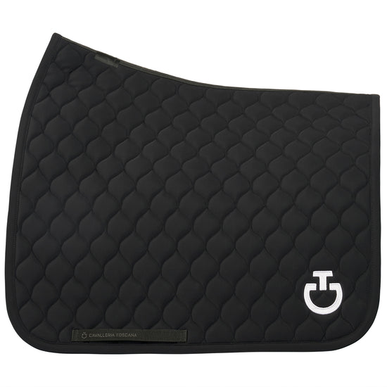 black dressage saddle pad