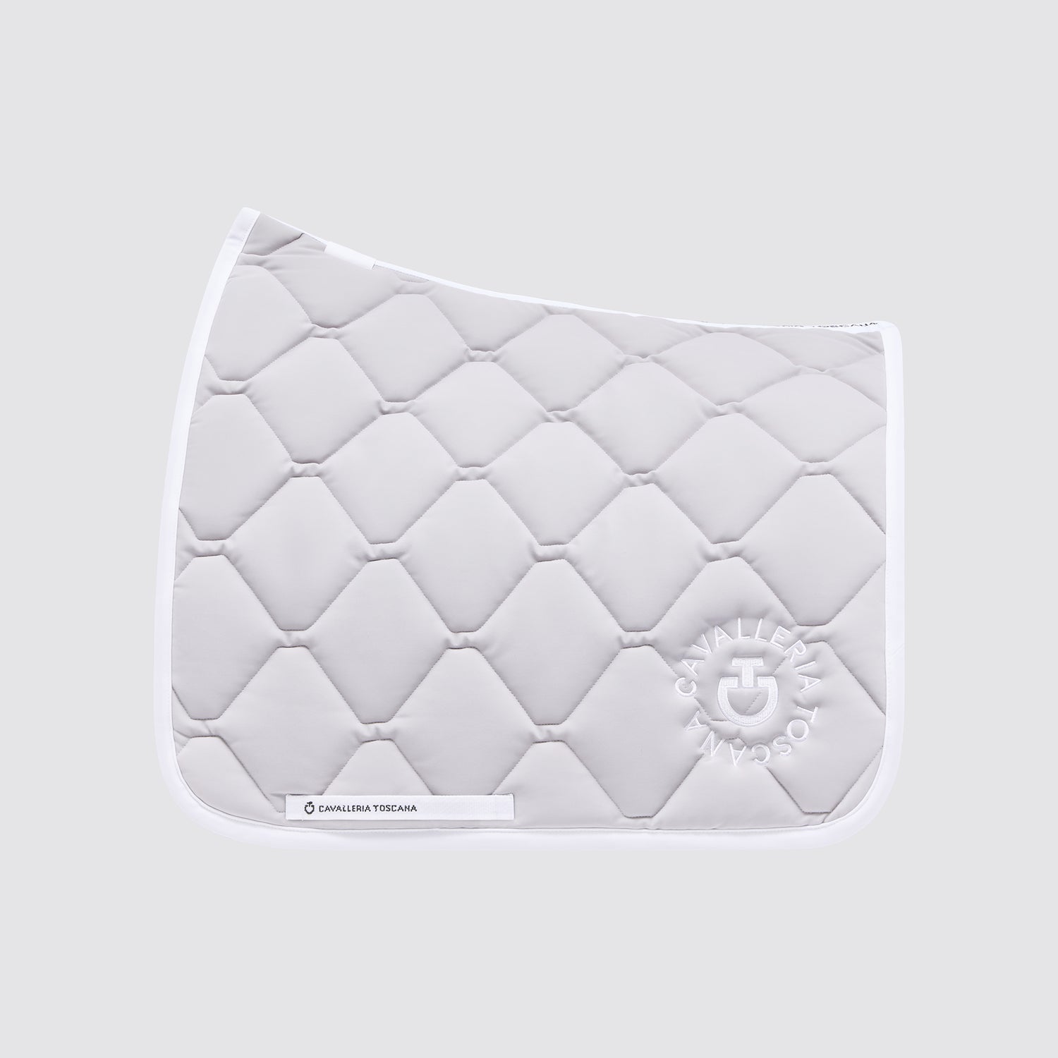light grey dressage saddle pad