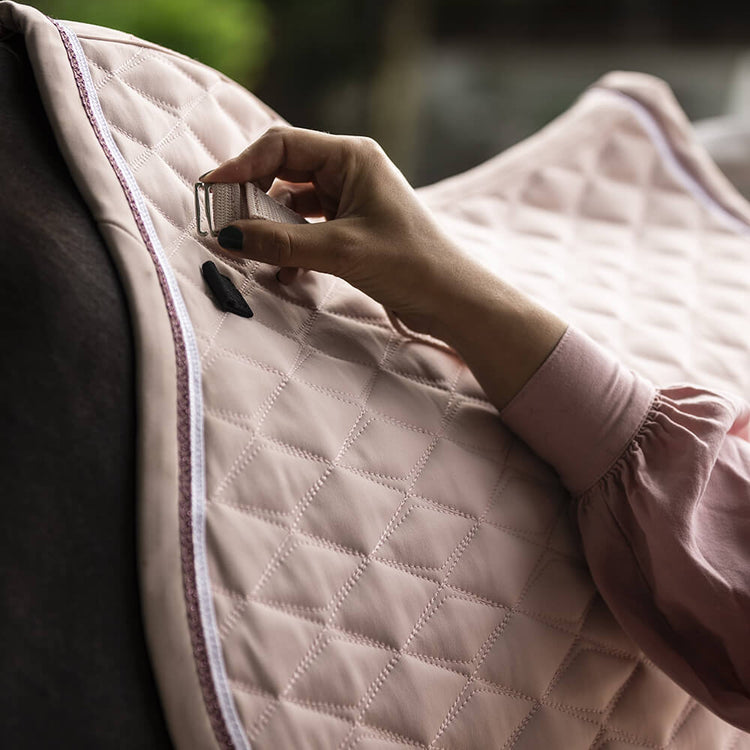 light pink saddle blanket